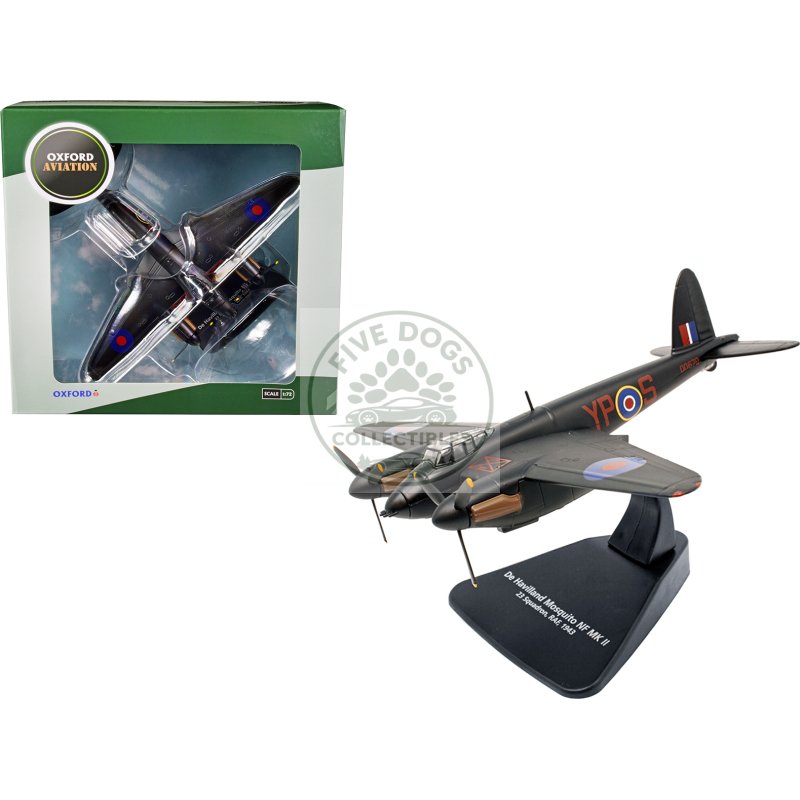 de havilland mosquito nf mk ii war plane 23 squadron raf (1943) "oxford aviation" series 1/72 diecast model airplane by oxford diecast