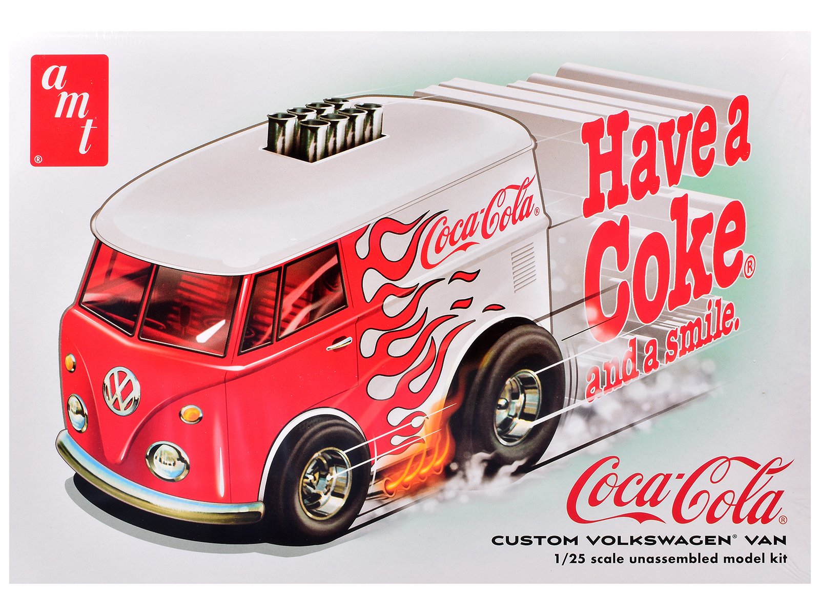 skill 2 model kit volkswagen van show rod "coca cola" 1/25 scale model by amt skill 2 model kit volkswagen van show rod "coca cola" 1/25 scale model by amt