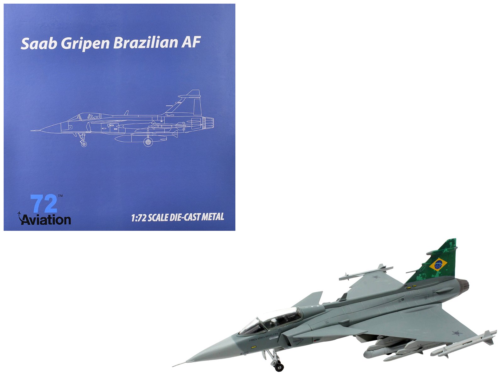 saab jas 39e gripen fighter aircraft "brazilian air force" 1/72 diecast model airplane by aviation 72 saab jas 39e gripen fighter aircraft "brazilian air force" 1/72 diecast model airplane by aviation 72