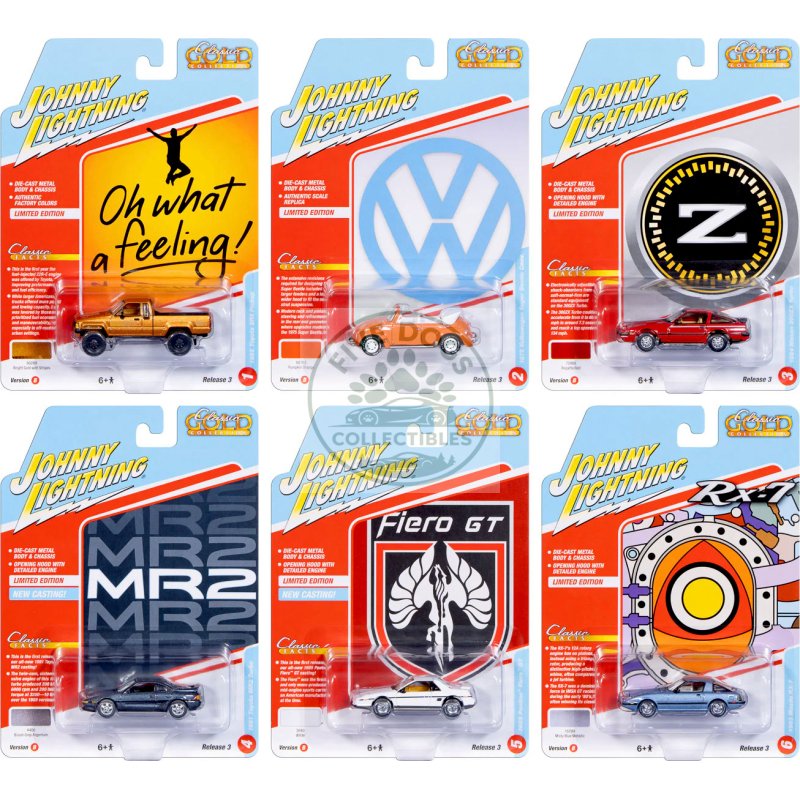 "classic gold collection" 2026 release 1 set b of 6 cars 1/64 diecast model cars by johnny lightning
