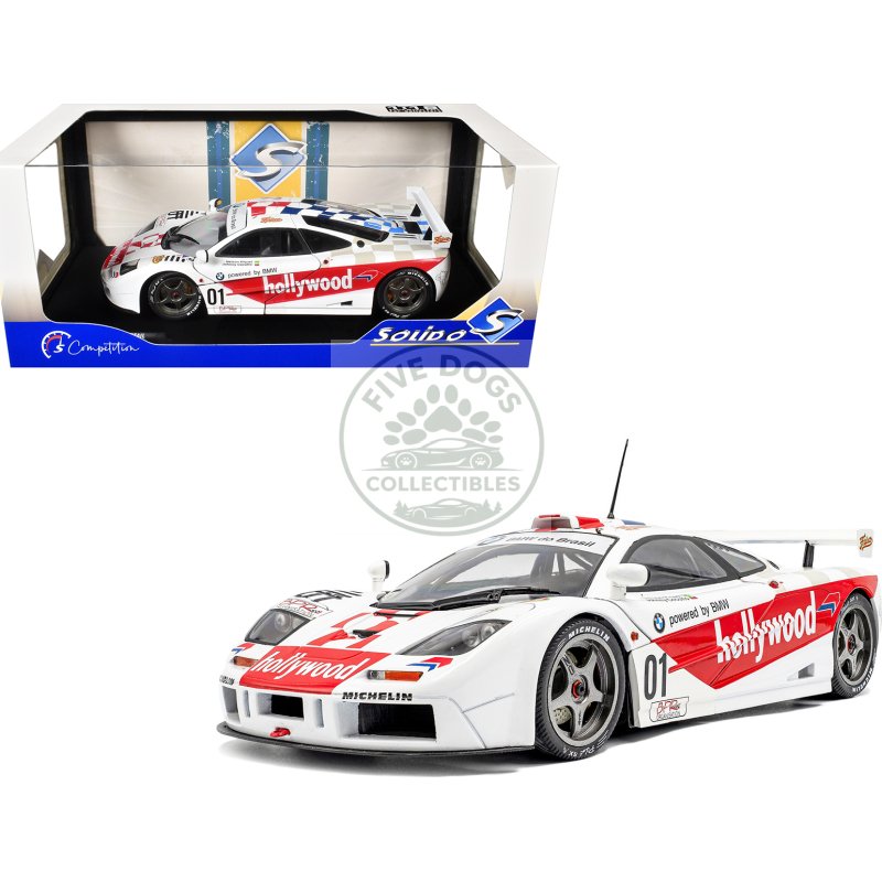 mclaren f1 gtr short tail #01 nelson piquet johnny cecotto winner "2 hours of brasilia" (1996) "competition" series 1/18 diecast model car by solido