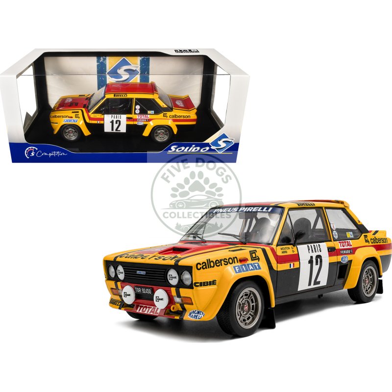 fiat 131 abarth #12 michele mouton annie arrii "rallye de monte carlo" (1980) "competition" series 1/18 diecast model car by solido