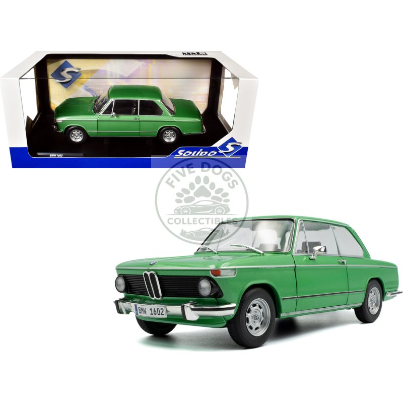 1971 bmw 1602 taiga green metallic 1/18 diecast model car by solido