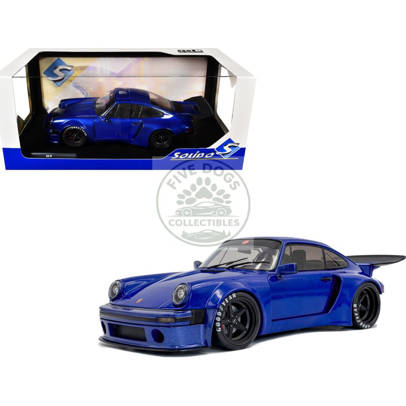 2024 porsche 911 ks r by khyzyl saleem dark blue metallic 1/18 diecast model car by solido