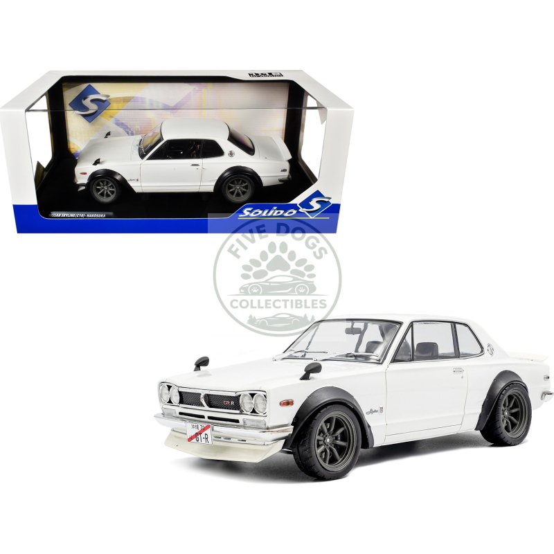 1970 nissan skyline (c10) hakosuka rhd (right hand drive) white 1/18 diecast model car by solido