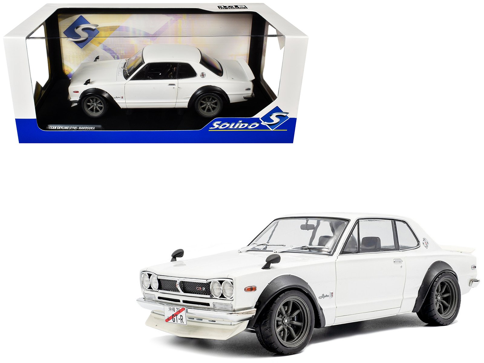 1970 nissan skyline (c10) hakosuka rhd (right hand drive) white 1/18 diecast model car by solido 1970 nissan skyline (c10) hakosuka rhd (right hand drive) white 1/18 diecast model car by solido