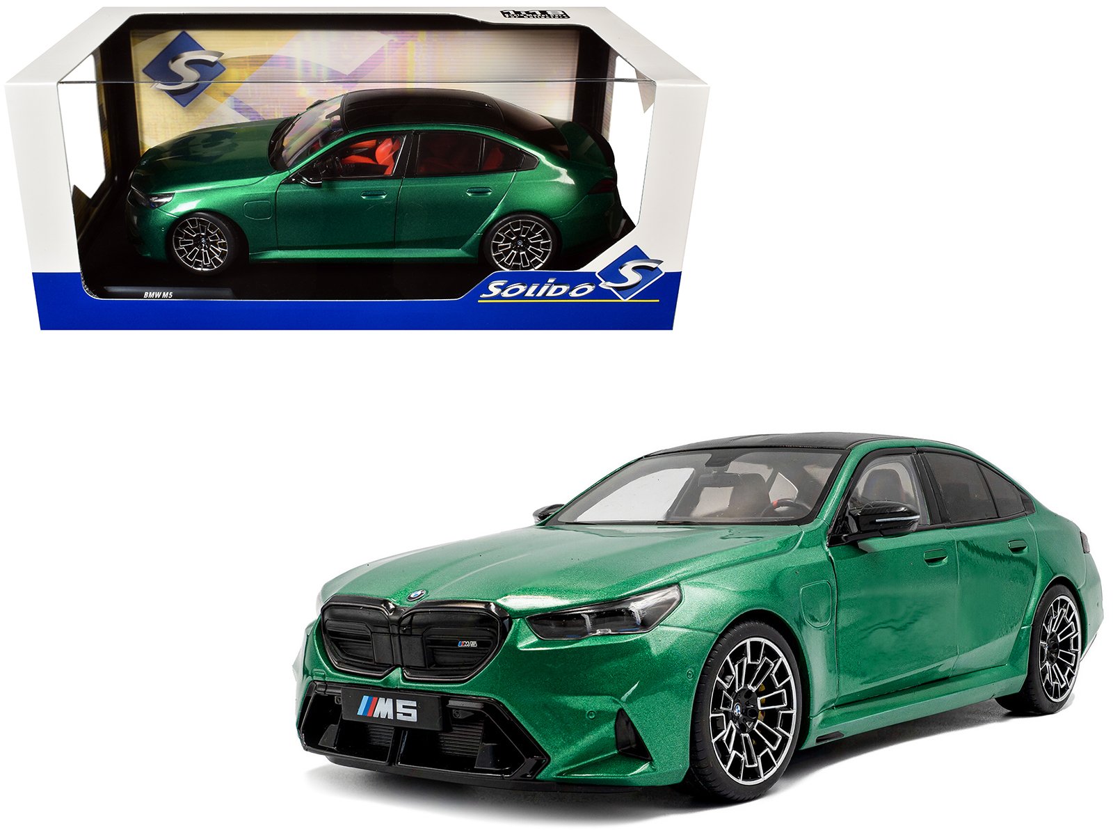 2025 bmw m5 isle of man green metallic 1/18 diecast model car by solido 2025 bmw m5 isle of man green metallic 1/18 diecast model car by solido