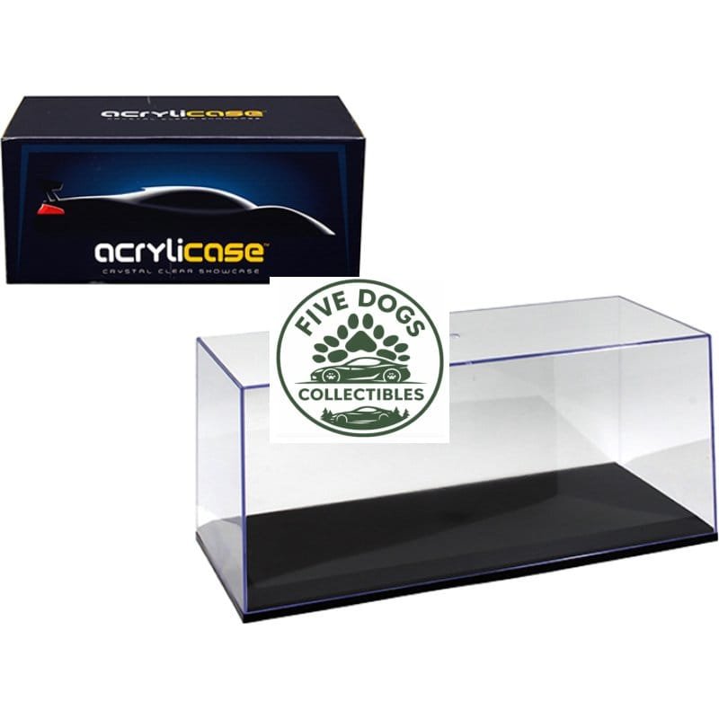 Acrylic display case for collectibles with black base and transparent cover, ideal for showcasing sm.