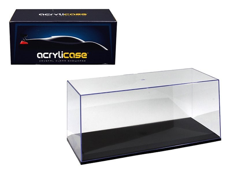 Acrylic Display Case for Collectibles Acrylic display case for collectibles with black base and transparent cover, ideal for showcasing sm.