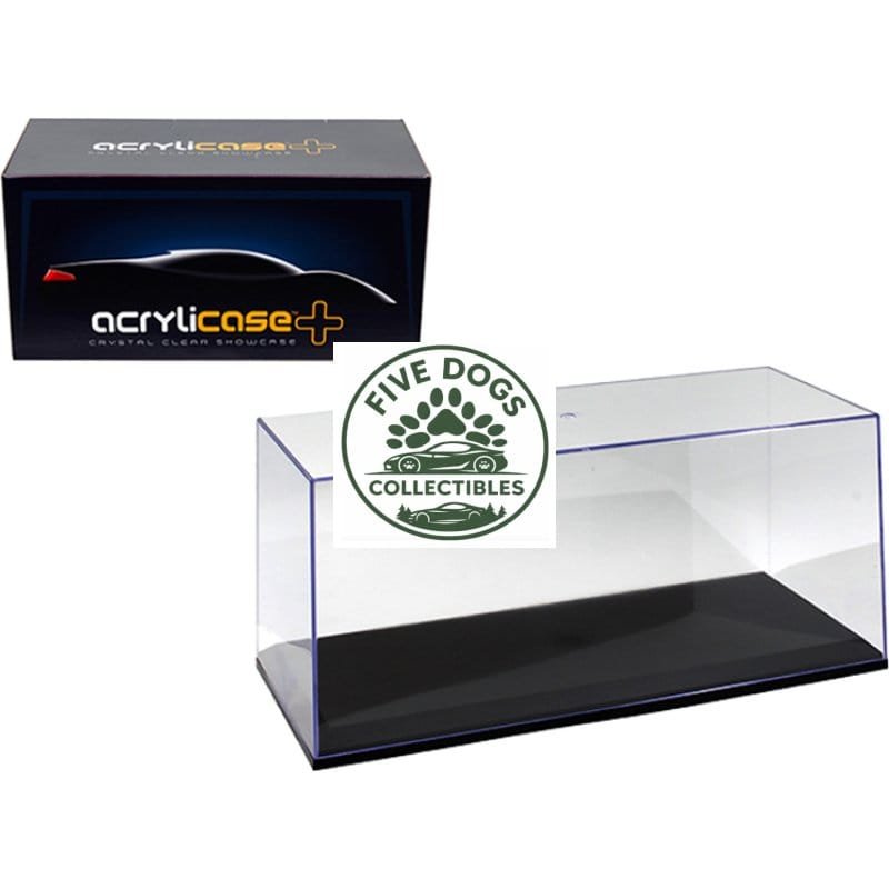 Acrylic display case for collectibles with black base and transparent cover, ideal for showcasing sm.