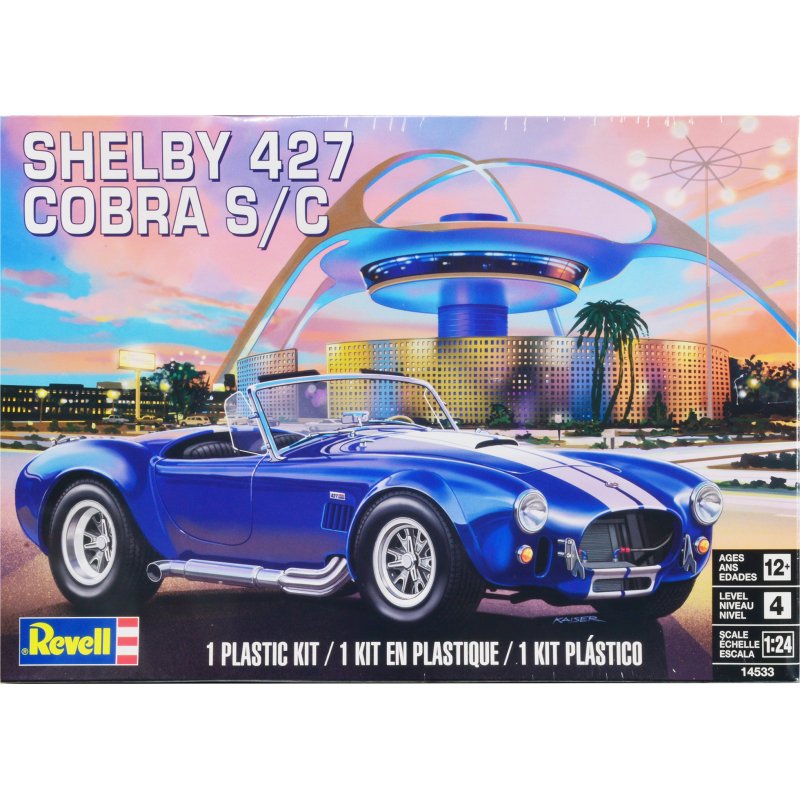 level 4 model kit shelby cobra 427 s/c 1/24 scale model by revell