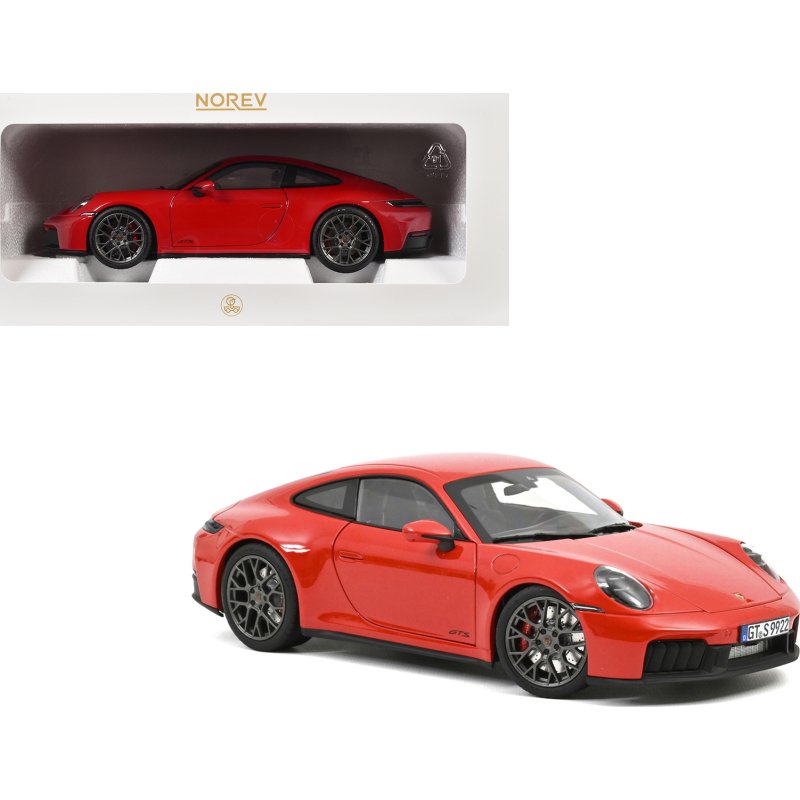 2024 porsche 911 carrera 4 gts guards red 1/18 diecast model car by norev