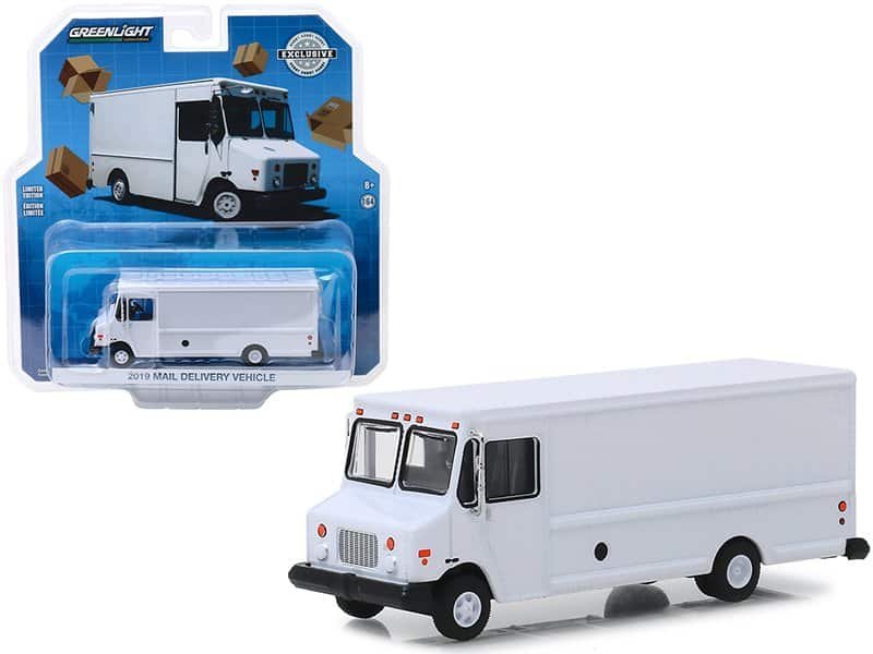 Delivery Van Toy Model Delivery van toy vehicle for collectors and kids, detailed miniature replica of a mail delivery truc.