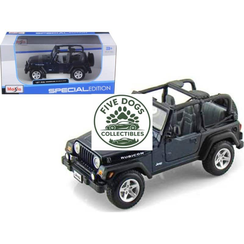 Diecast Jeep Rubicon toy vehicle for collectors and enthusiasts.