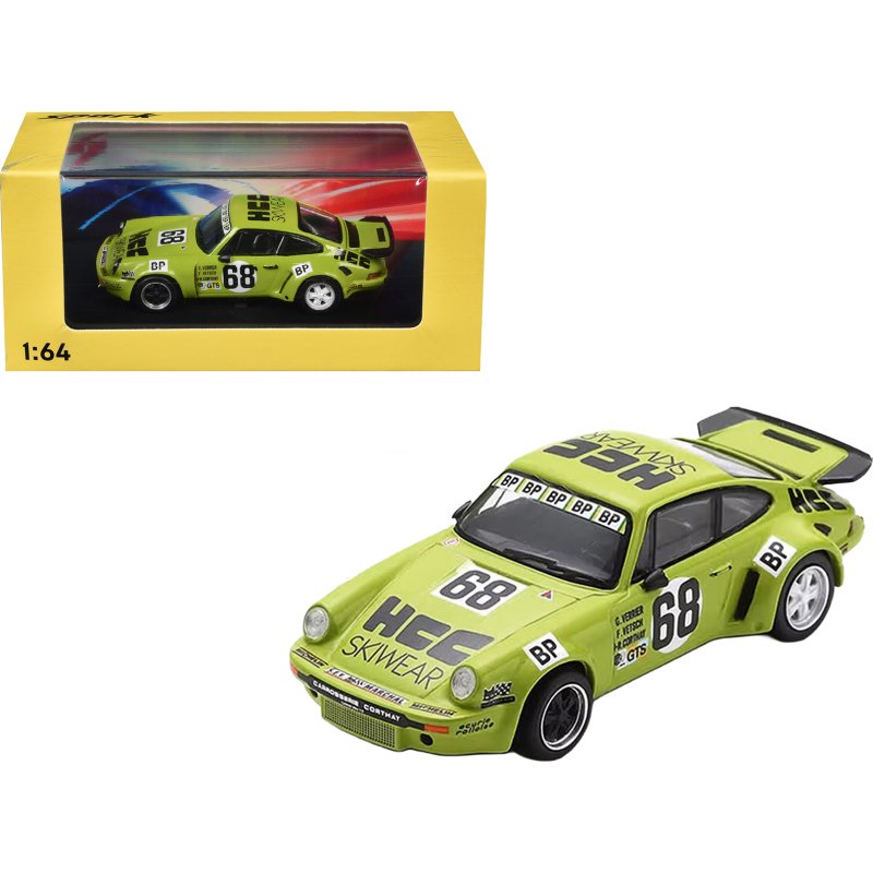 porsche 911 carrera rsr 3.0 #68 guy verrier florian vetsch jean robert corthay "24 hours of le mans" (1975) 1/64 model car by spark