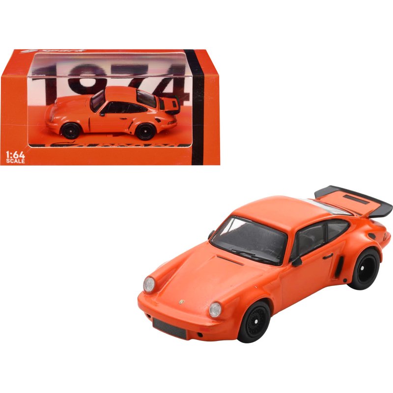1974 porsche 911 carrera rsr 3.0 orange 1/64 model car by spark