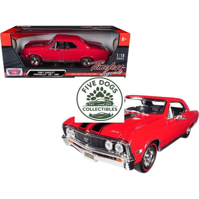 Detailed 1:18 scale 1967 Chevy Chevelle collectible car.