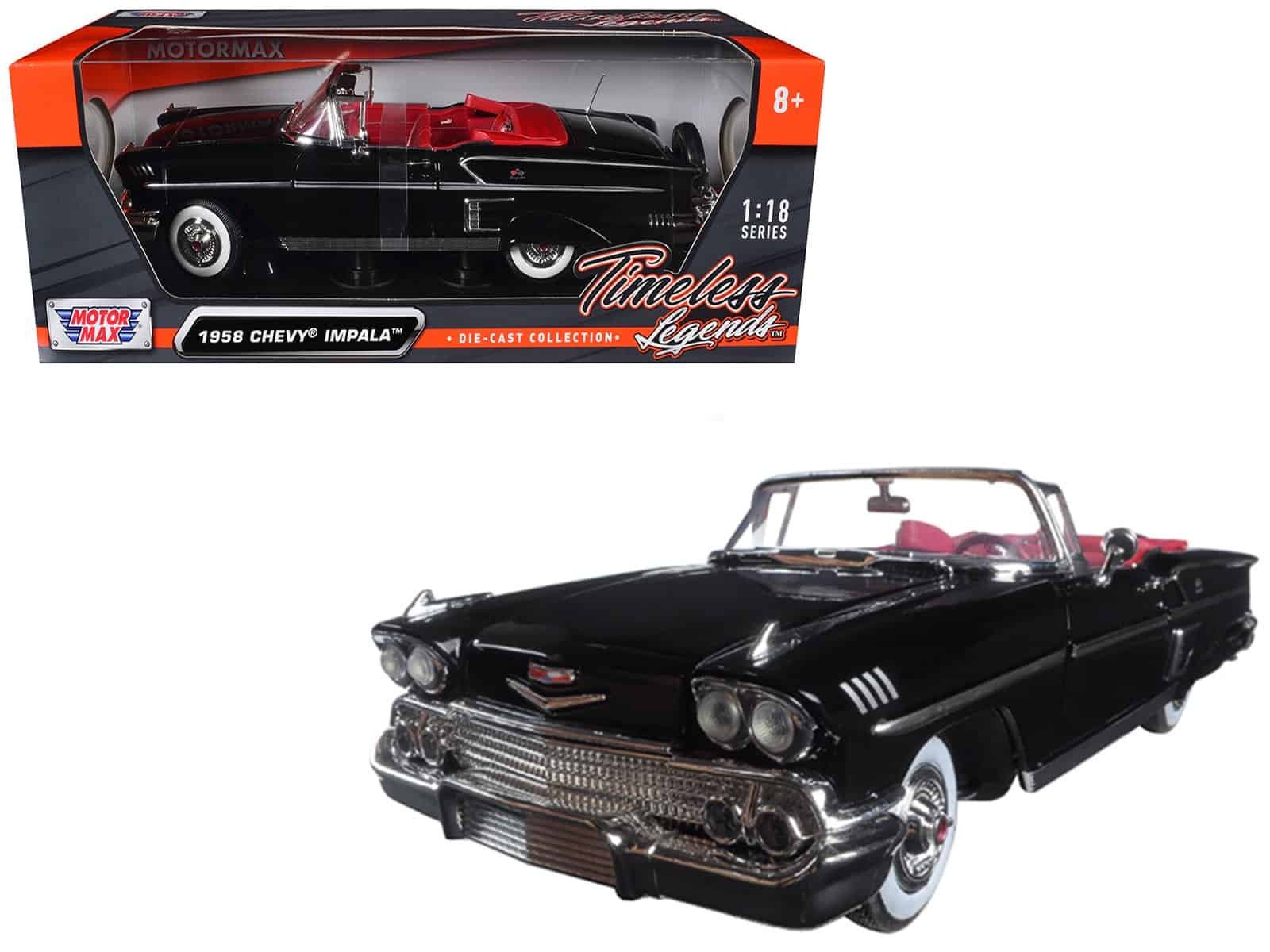 1958 Chevy Impala die-cast model car for collectors Vintage 1958 Chevrolet Impala die-cast collectible car, perfect for car enthusiasts and collectors.