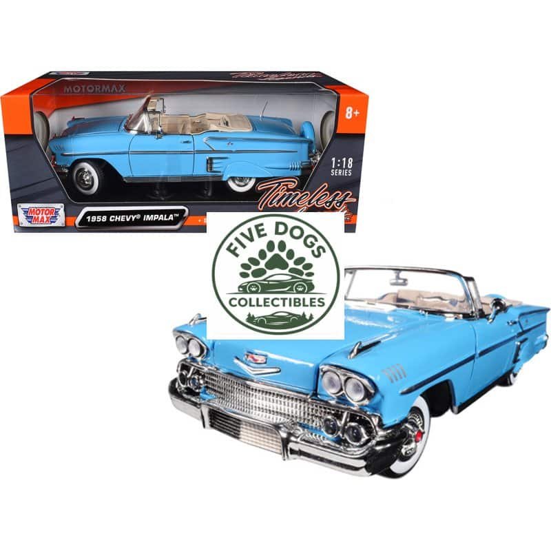 Vintage 1958 Chevy Impala collectible die-cast car.