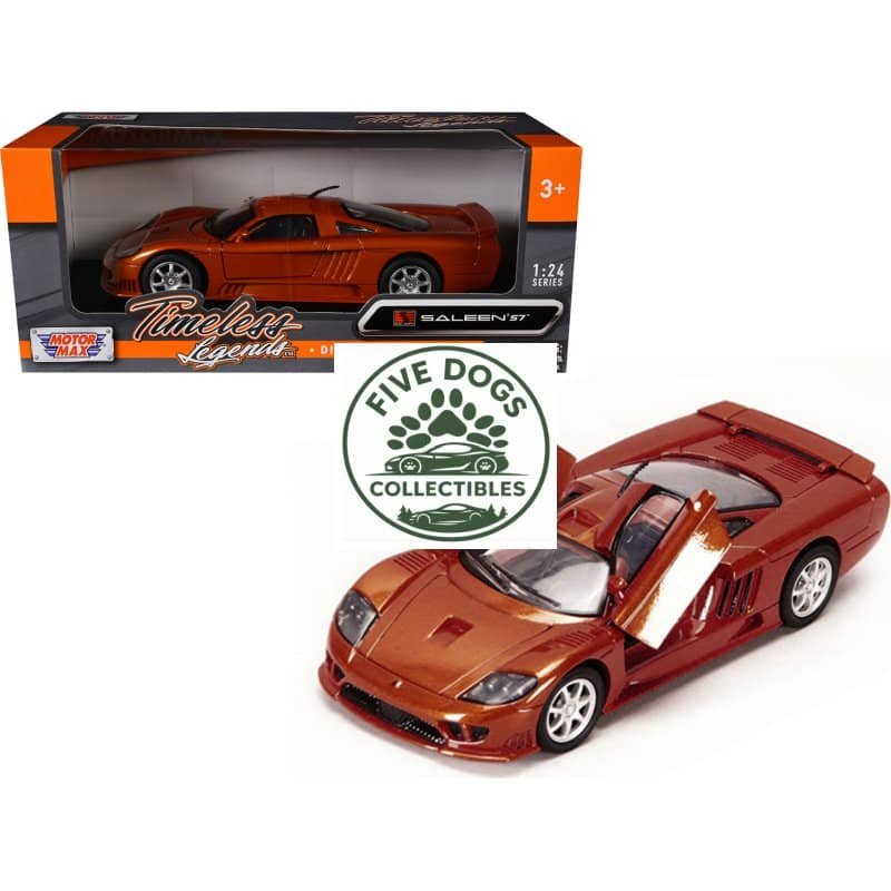 Detailed die-cast model of a classic sports car with open doors, perfect for collectors and enthusia.