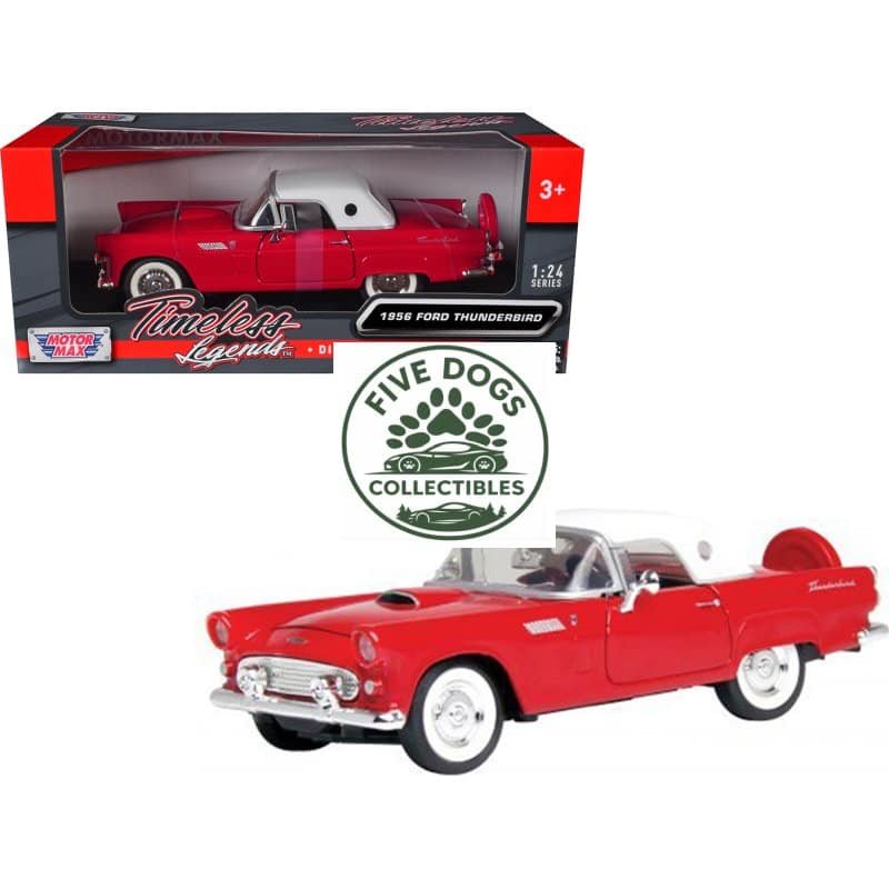 Vintage 1956 Ford Thunderbird collectible die-cast car toy.