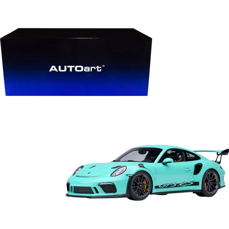 porsche 911 (991.2) gt3 rs mint green 1/18 model car by autoart
