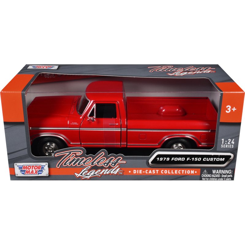 1979 ford f 150 custom pickup truck red "timeless legends" series 1/24 diecast model car by motormax