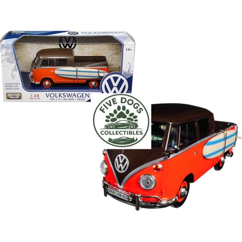Volkswagen Type 2 delivery van die-cast model, detailed miniature replica with authentic design and.