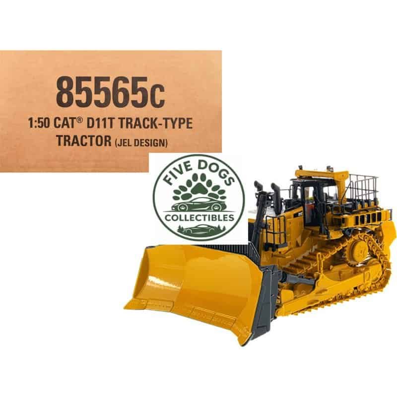 Detailed scale model of a yellow bulldozer with realistic features and tracks.