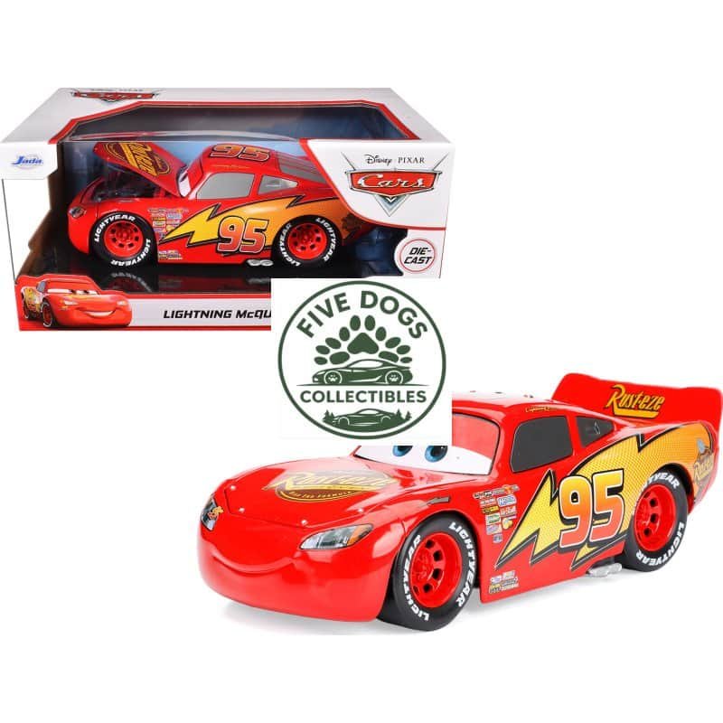 Red Lightning McQueen die-cast car toy with racing decals and number 95, perfect for Disney Pixar Ca.