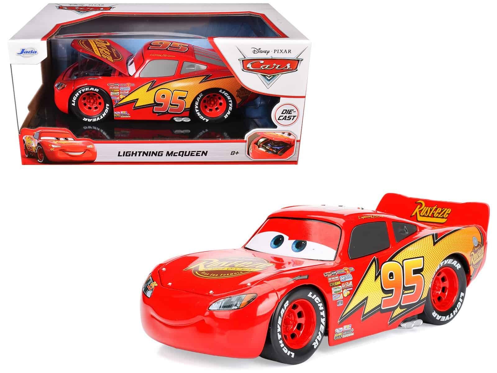 Lightning McQueen Die-Cast Car Toy from Disney Pixar Cars Red Lightning McQueen die-cast car toy with racing decals and number 95, perfect for Disney Pixar Ca.