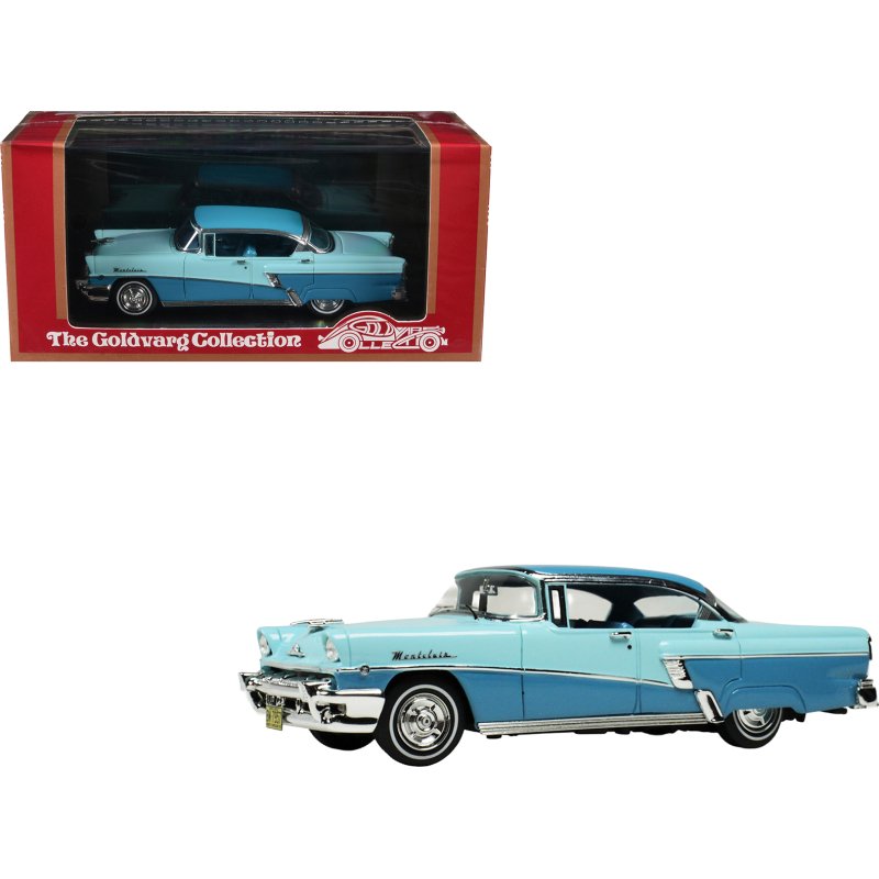 1956 mercury montclair phaeton lauderdale blue and niagara blue with blue interior limited edition to 200 pieces worldwide 1/43 model car by goldvarg collection
