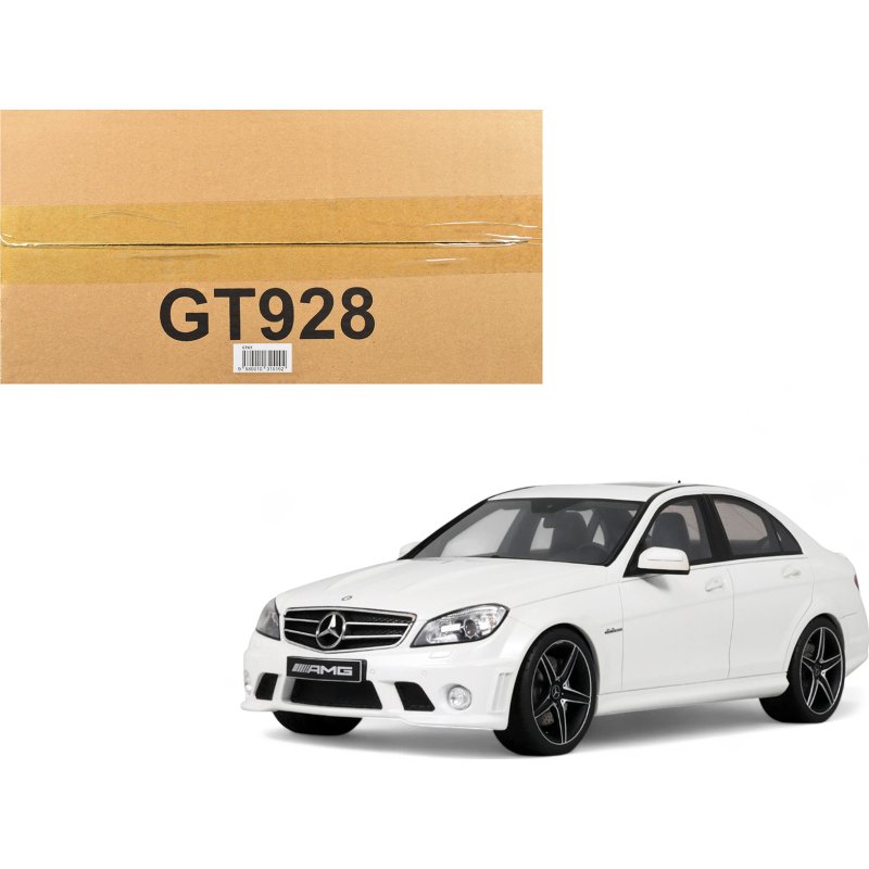 2007 mercedes benz c63 amg diamond white 1/18 model car by gt spirit