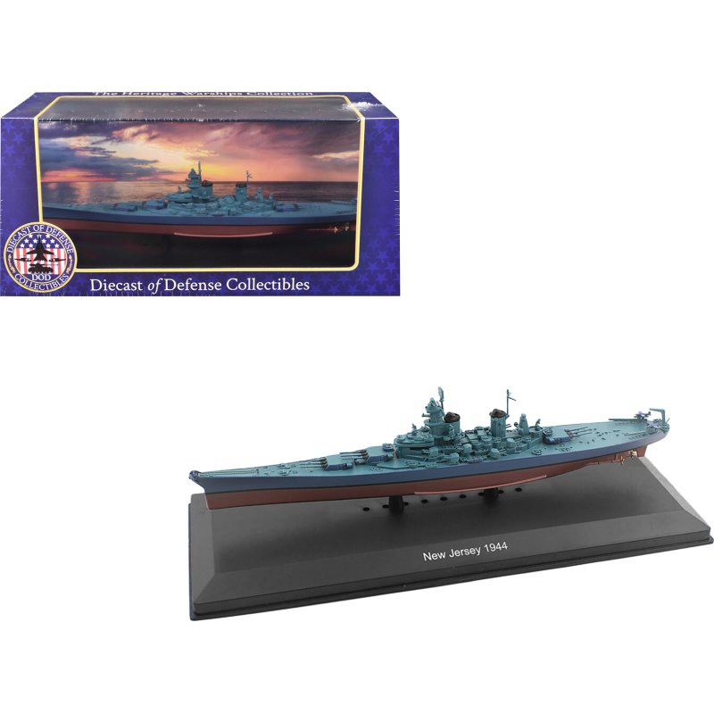 uss new jersey (bb 62) battleship (1944) 1/1100 diecast model by diecast of defense