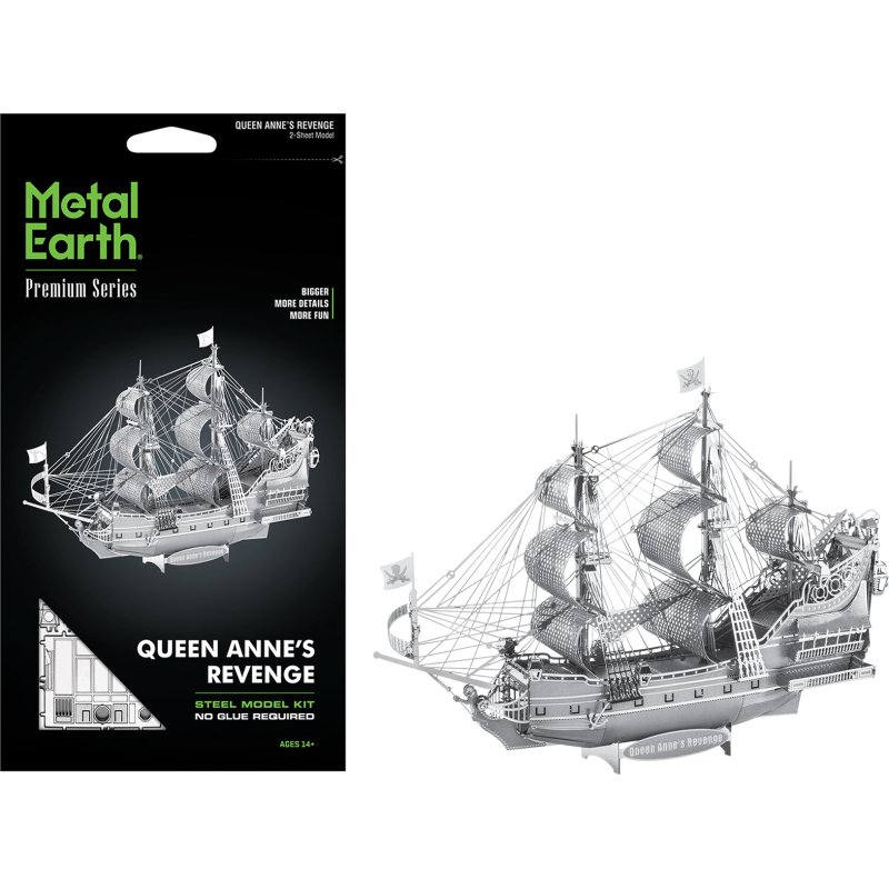 model kit queen anne's revenge ship (challenging difficulty) steel model by metal earth