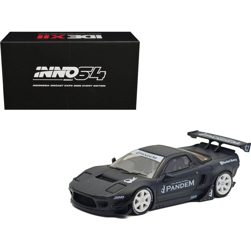 honda nsx (na1) rhd (right hand drive) "pandem rocket bunny" carbon fiber "indonesia diecast expo 2025 event edition" 1/64 diecast model car by inno models
