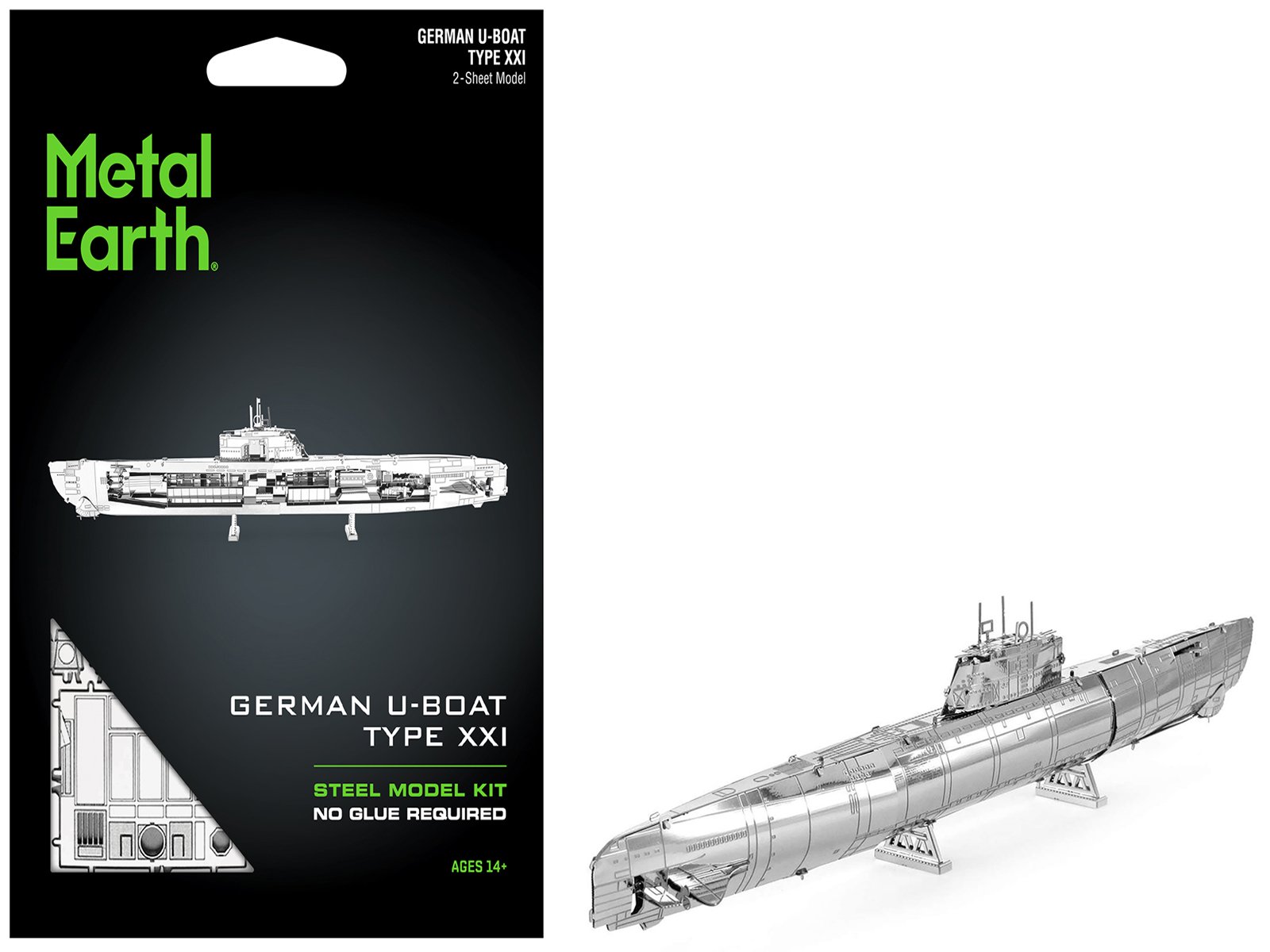 model kit german u boat type xxi submarine (challenging difficulty) steel model by metal earth model kit german u boat type xxi submarine (challenging difficulty) steel model by metal earth