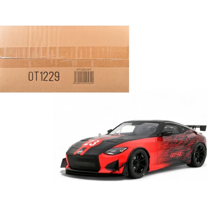 2022 nissan z gt4 #23 black with red graphics "2022 sema show" 1/18 model car by otto mobile
