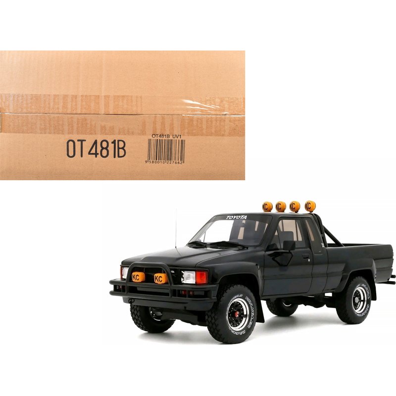 1985 toyota hilux sr5 pickup truck black limited edition to 3000 pieces worldwide 1/18 model car by otto mobile