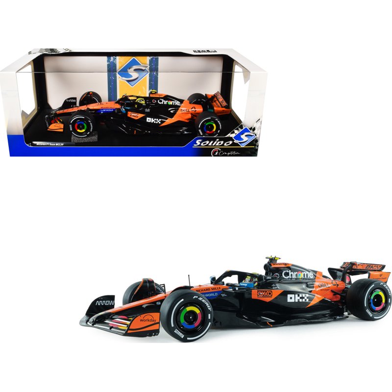 mclaren mcl39 #4 lando norris "okx" winner formula one f1 "australian gp" (2025) "competition" series 1/18 diecast model car by solido