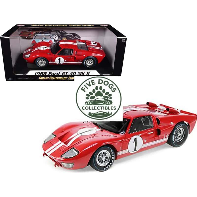 Detailed 1966 Ford GT40 MK II diecast model for car enthusiasts. Perfect for collectors of vintage r.
