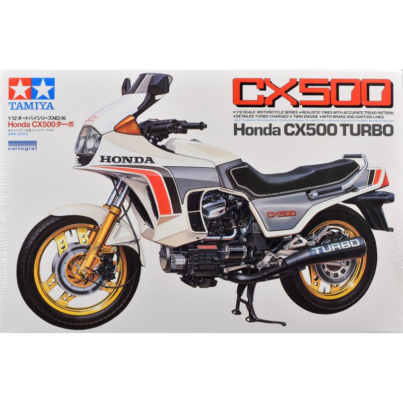 model kit honda cx500 turbo motorcycle 1/12 scale model by tamiya