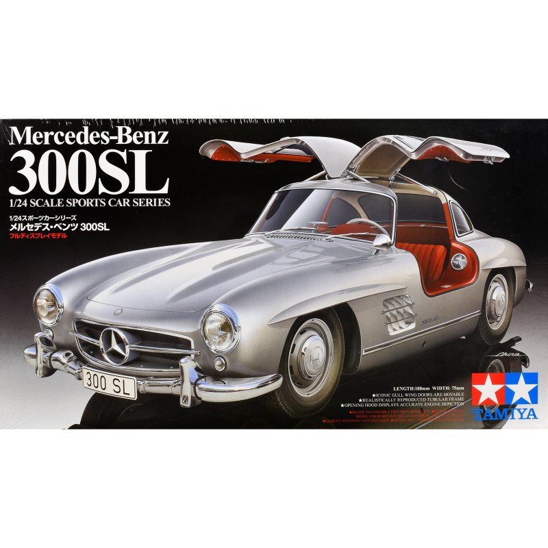 model kit mercedes benz 300sl gullwing 1/24 scale model by tamiya