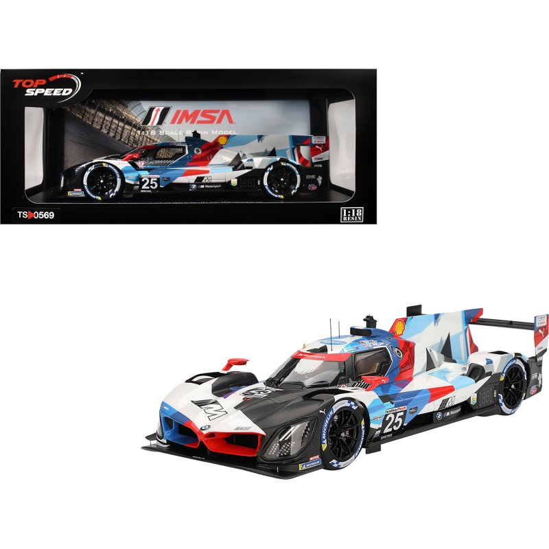 bmw m hybrid v8 gtp #25 connor de phillippi maxime martin rene rast nick yelloly "bmw m team rll" "24 hours of daytona" (2024) 1/18 model car by top speed
